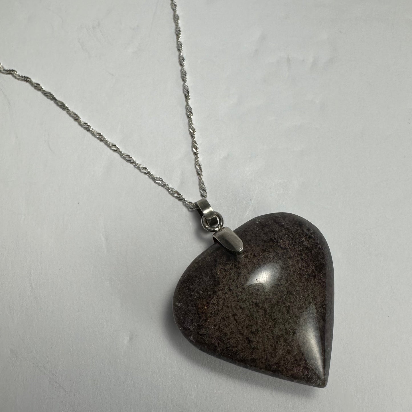 Lodalite included Quartz Heart Pendant