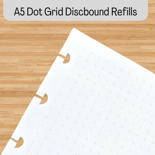 Dot Grid Discbound Notebook Insert - A5 - Dot Grid - Fountain Pen Friendly Paper