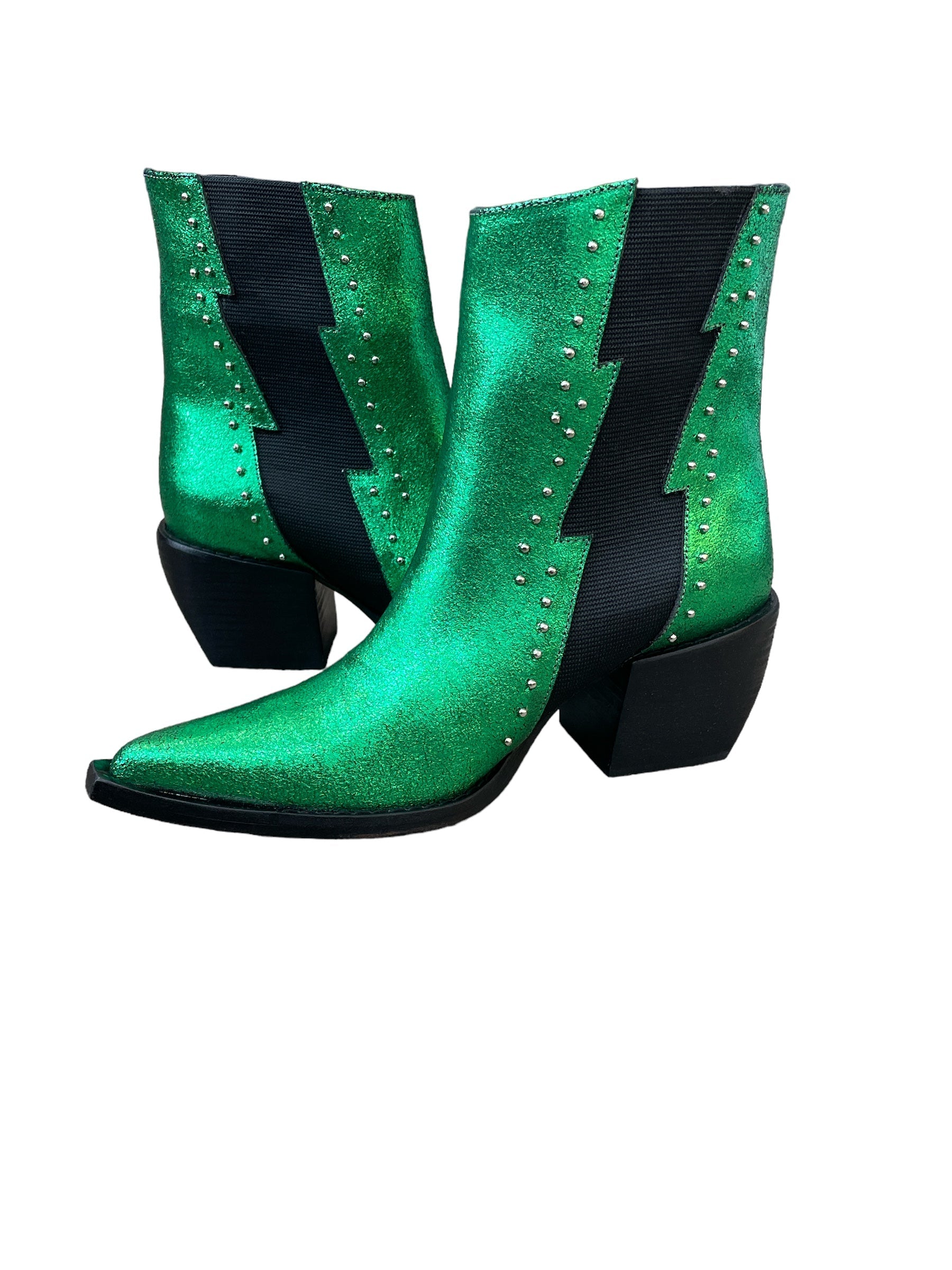 "Any Old  Iron" - Green Lightning Boots - Premium Clothing from Any Old Iron - Just $285! Shop now at Concordia Style Boutique