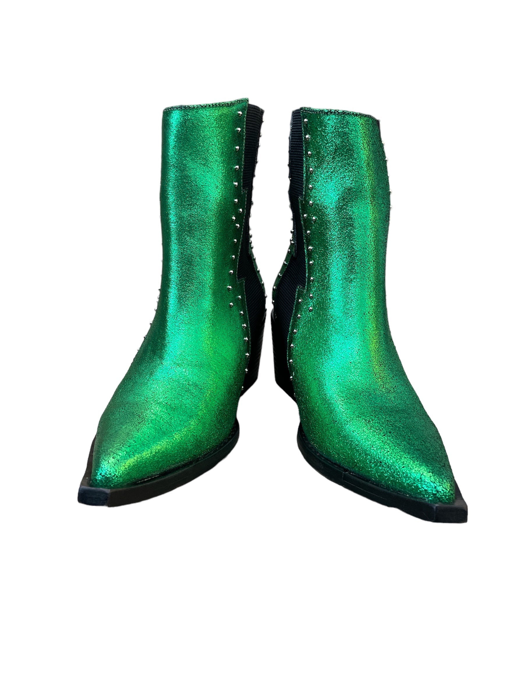 "Any Old  Iron" - Green Lightning Boots - Premium Clothing from Any Old Iron - Just $285! Shop now at Concordia Style Boutique