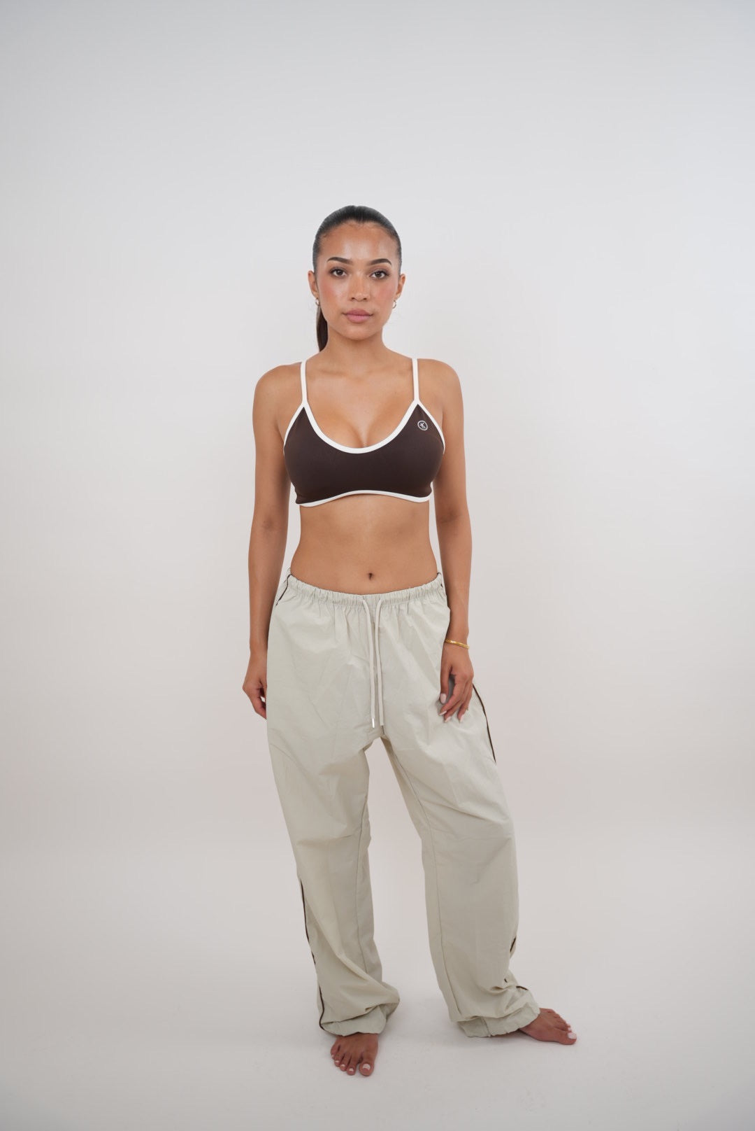 I Accept Change with Grace Beige Versatile Relaxed Fit Pant