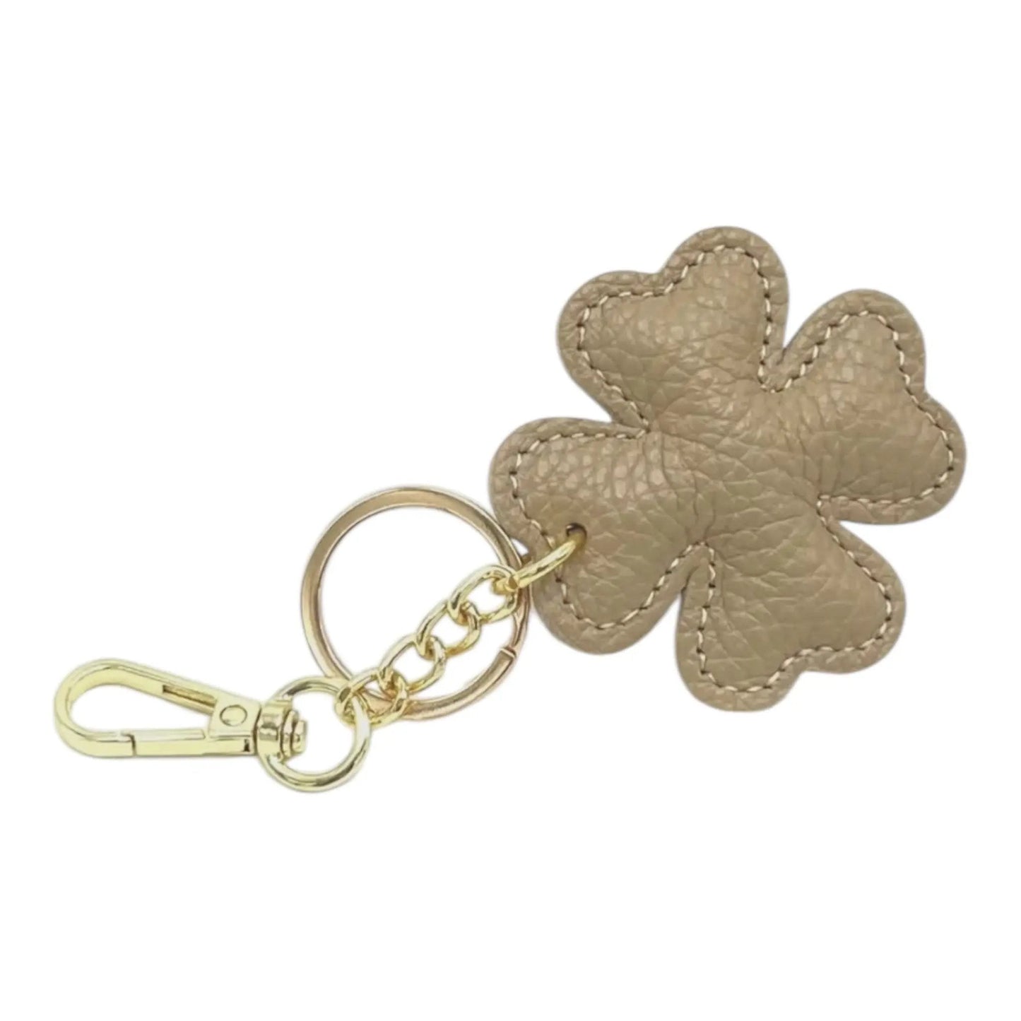 LEATHER CLOVER HANDBAG CHARM