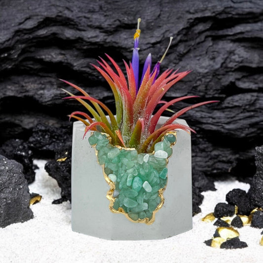 GREEN AVENTURINE GEODE PLANTER - Concordia Style Boutique