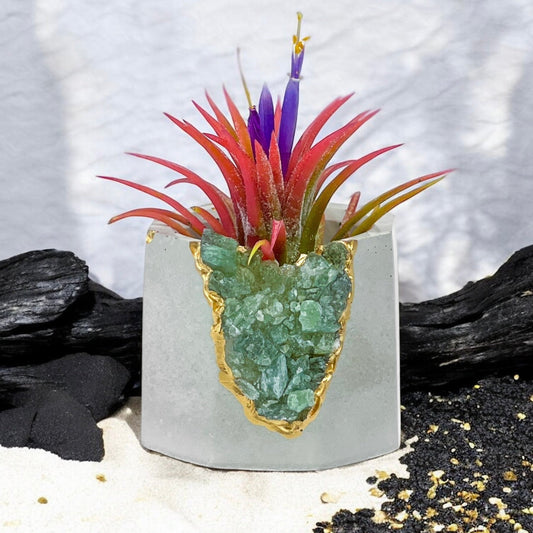 GREEN APATITE GEODE PLANTER - Concordia Style Boutique