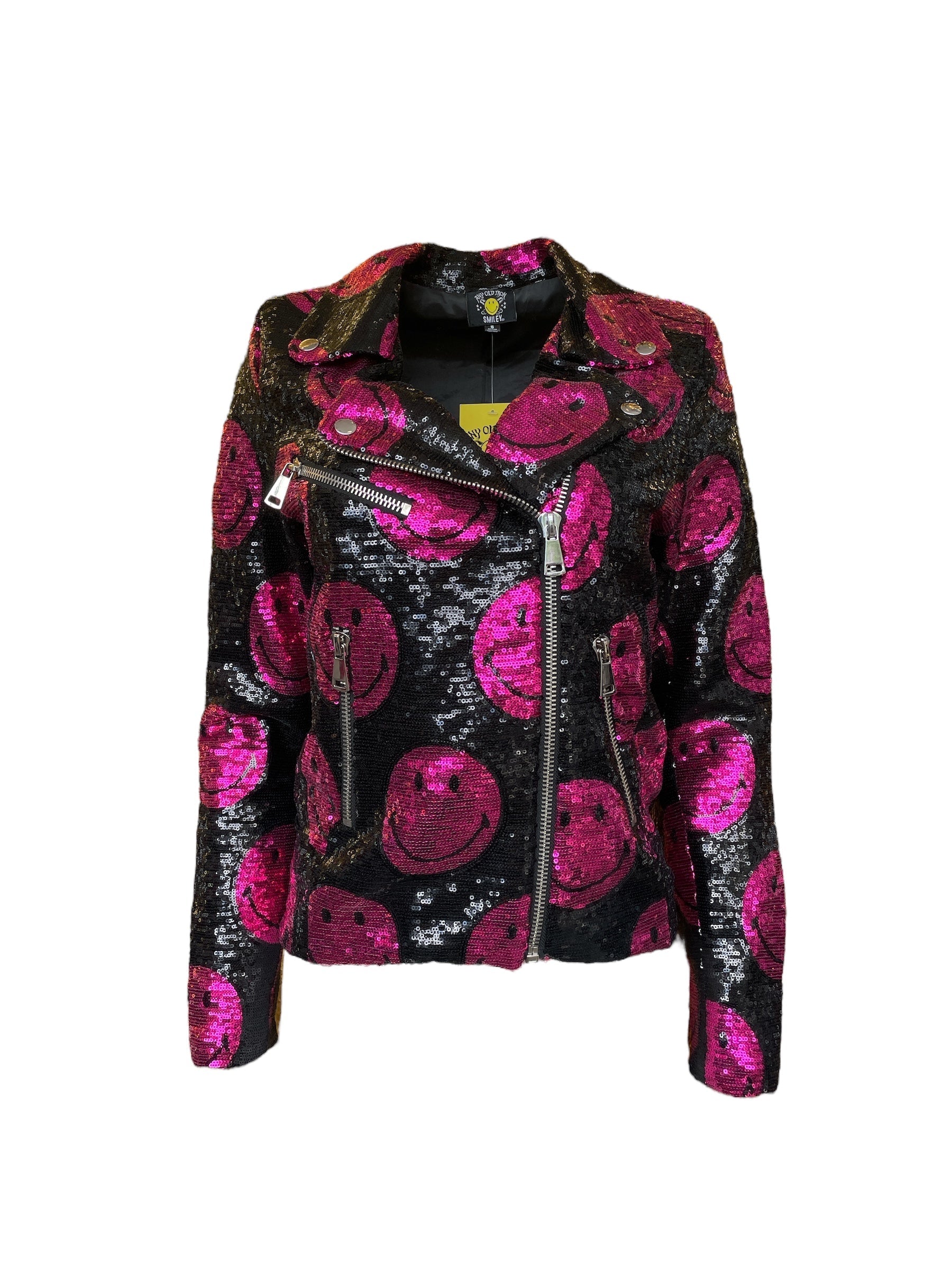 "Any Old  Iron" - x Smiley Pink Moto Jacket - Premium Clothing from Any Old Iron - Just $875! Shop now at Concordia Style Boutique