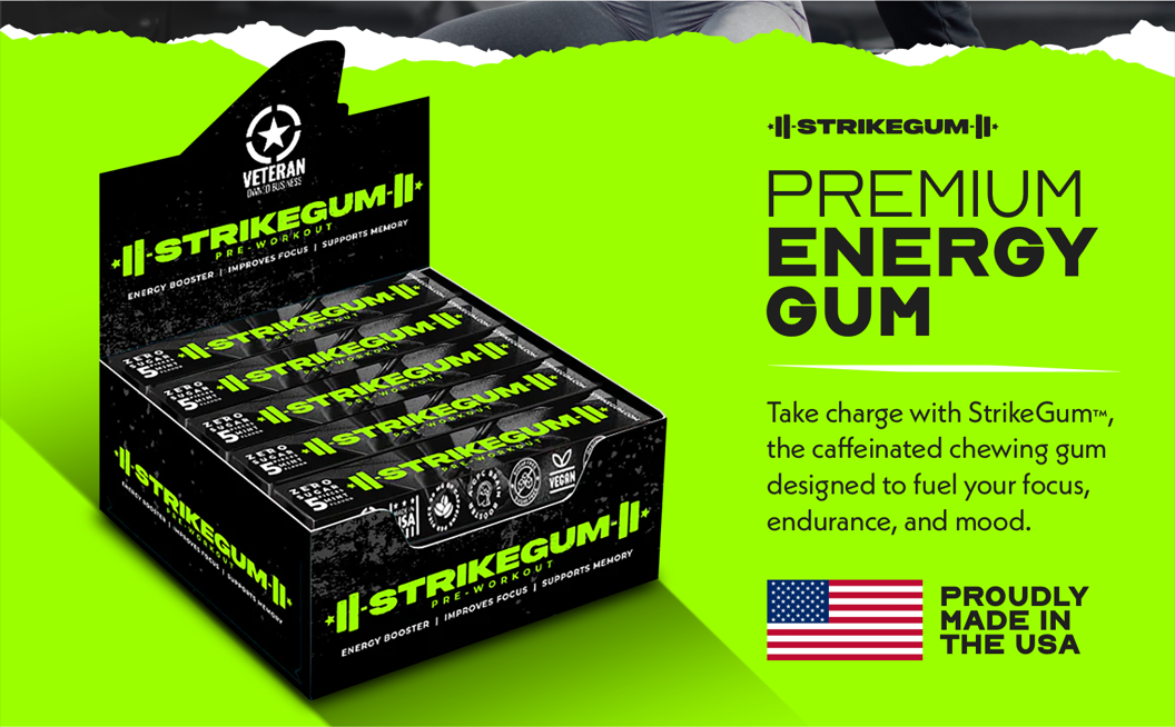 Strike Premium Energy Gum | 5 Packs