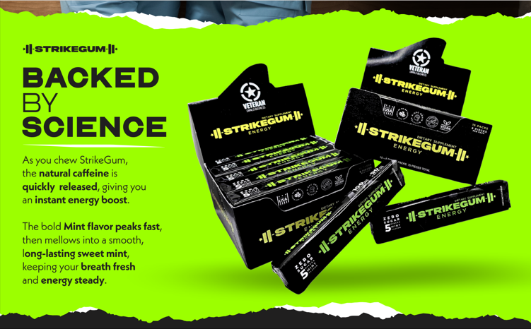 Strike Premium Energy Gum | 1 Pack