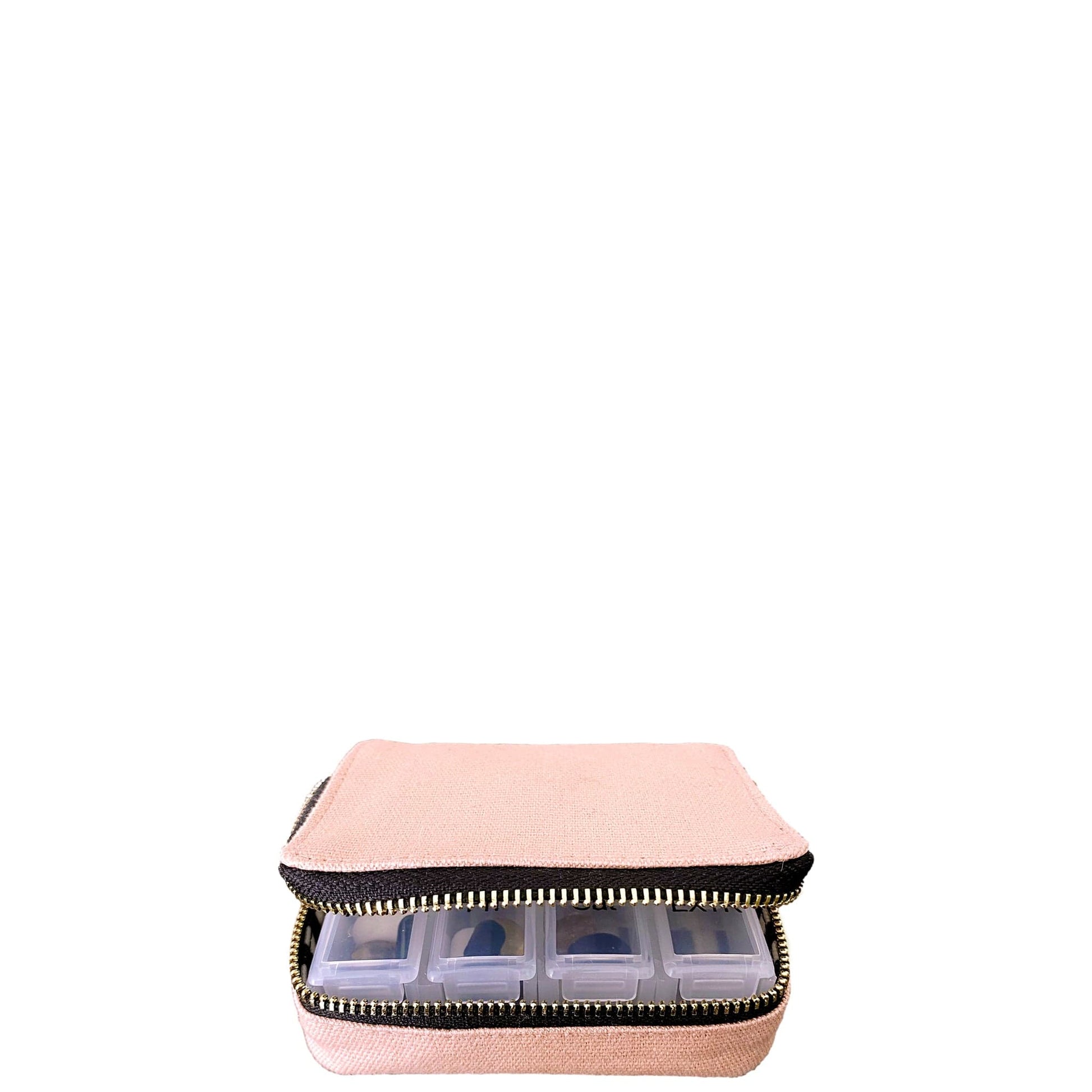 Pill Organizing Case with Weekly Pill Organizer, Pink/Blush - Concordia Style Boutique