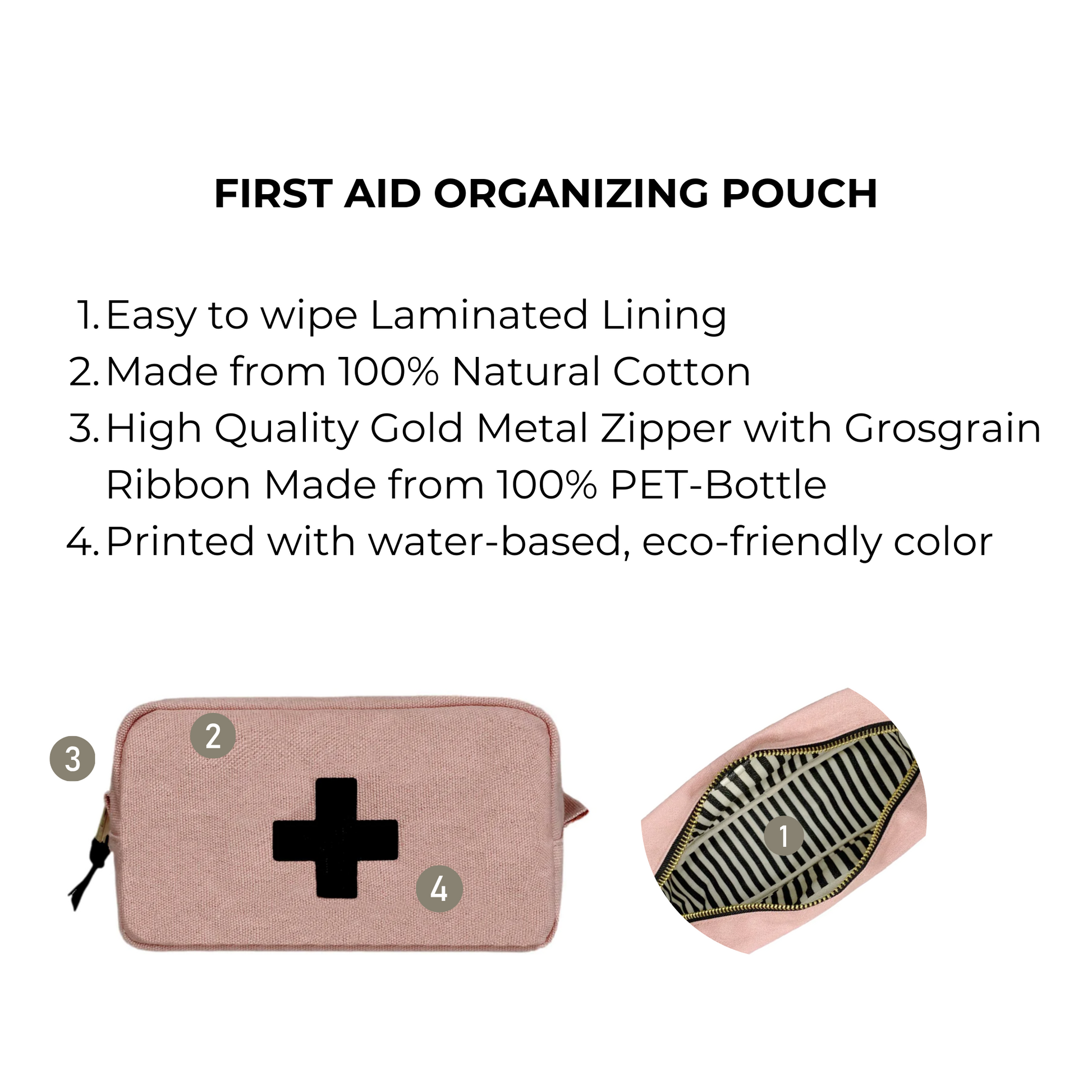 First Aid Organizing Pouch, Pink/Blush - Concordia Style Boutique