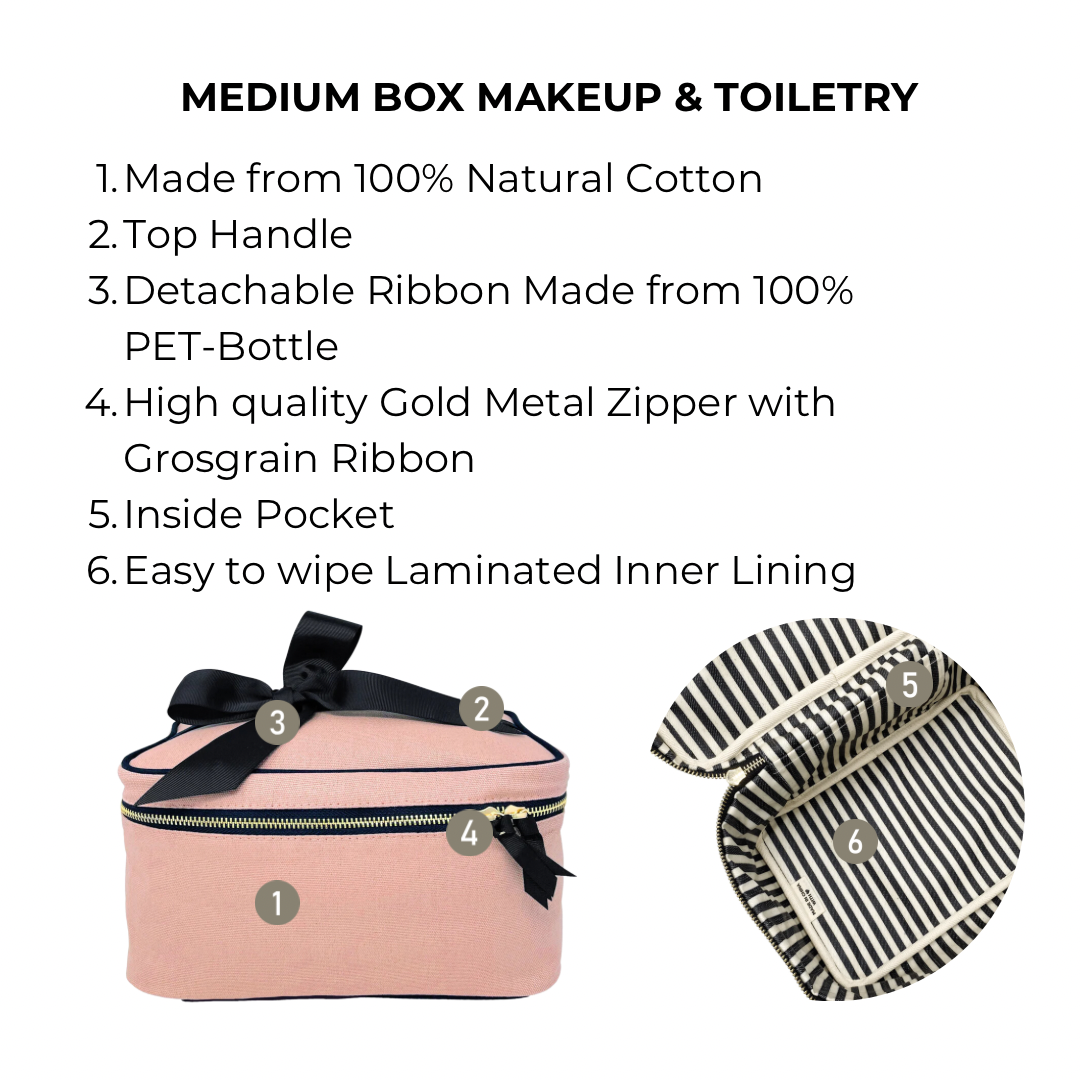 Medium Box Makeup & Toiletry, Pink/Blush - Concordia Style Boutique