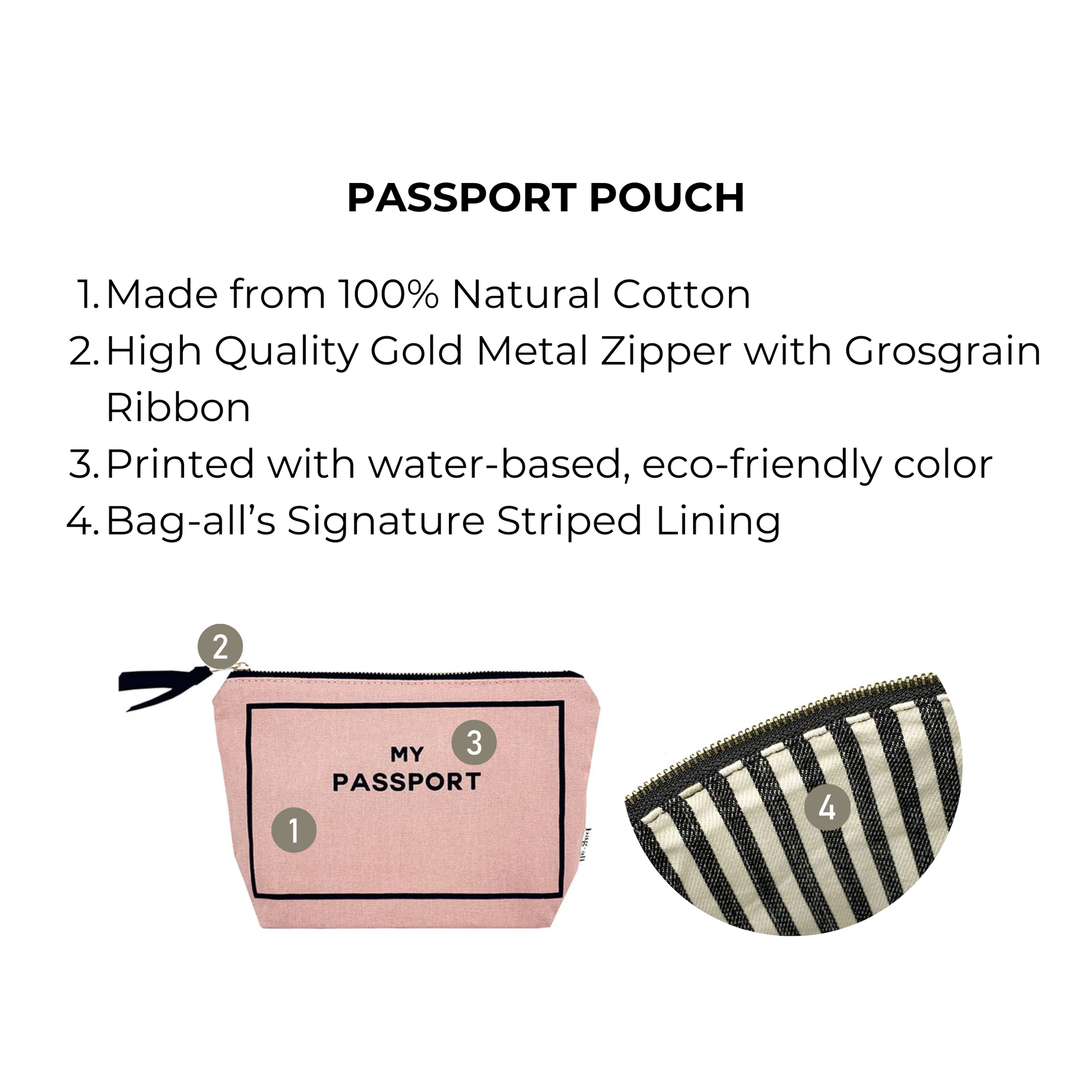 Passport Pouch, Pink/Blush - Concordia Style Boutique