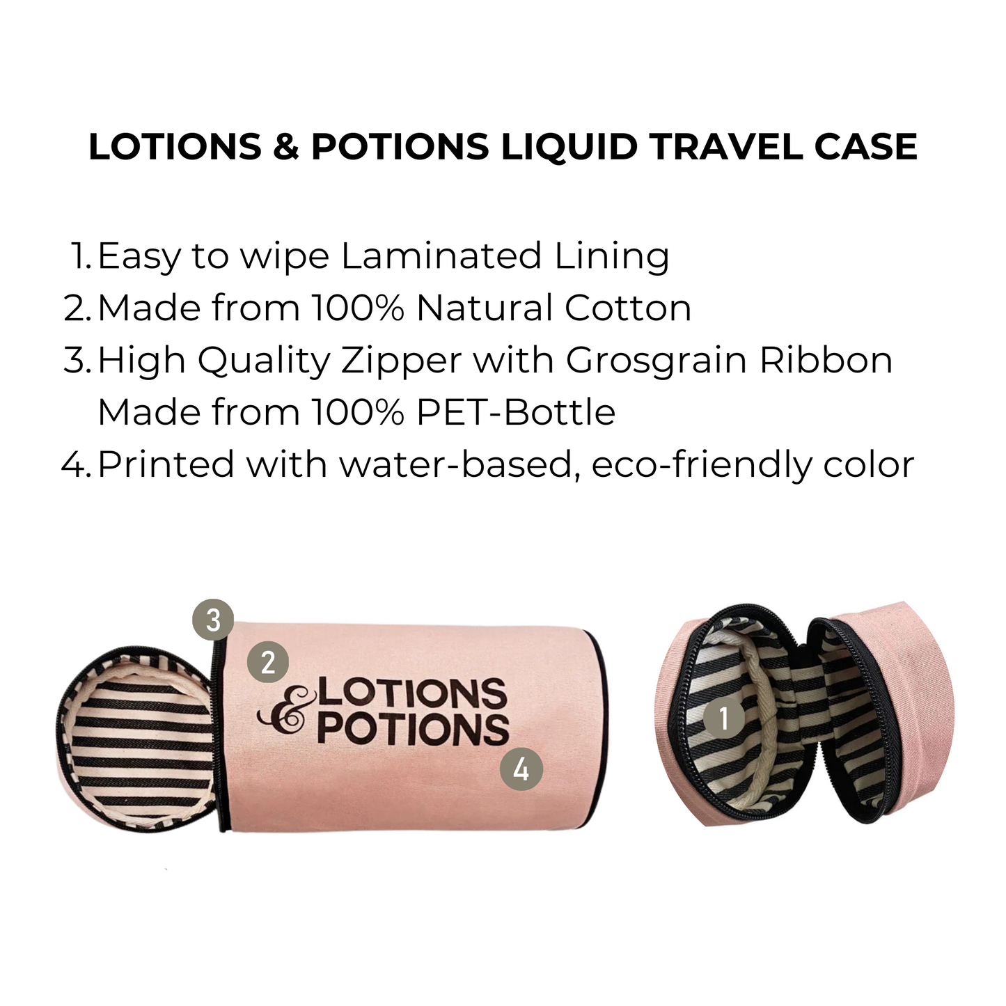 Lotions & Potions, Liquid Travel Case, Pink/Blush - Concordia Style Boutique