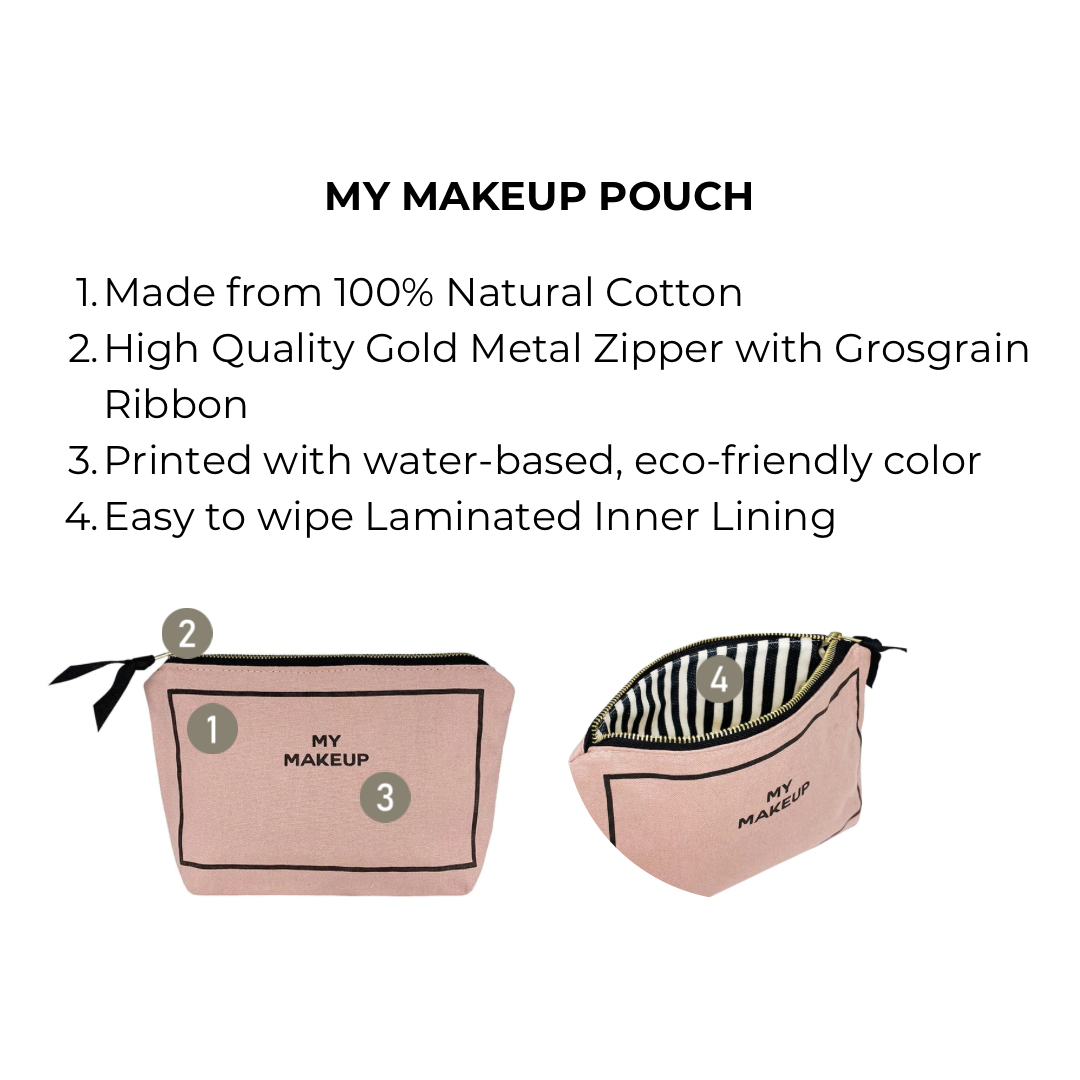 My Makeup Pouch, Coated Lining, Pink/Blush - Concordia Style Boutique