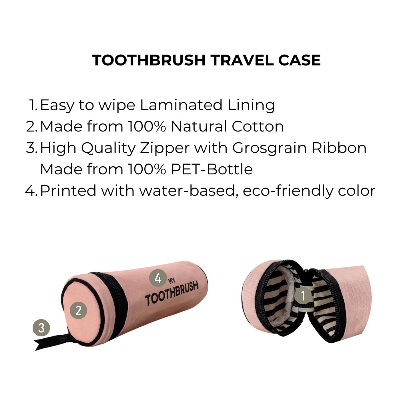 Toothbrush Travel Case, Pink/Blush - Concordia Style Boutique
