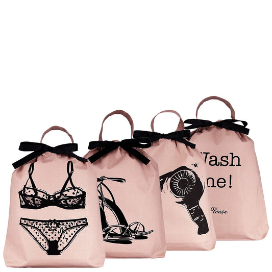 Women's Travel Set 4-pack, Pink/Blush - Concordia Style Boutique