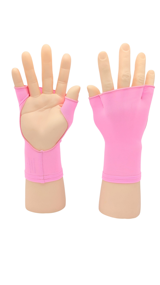 PalmFree™ Sun Gloves - Pink Splash - UPF 50+
