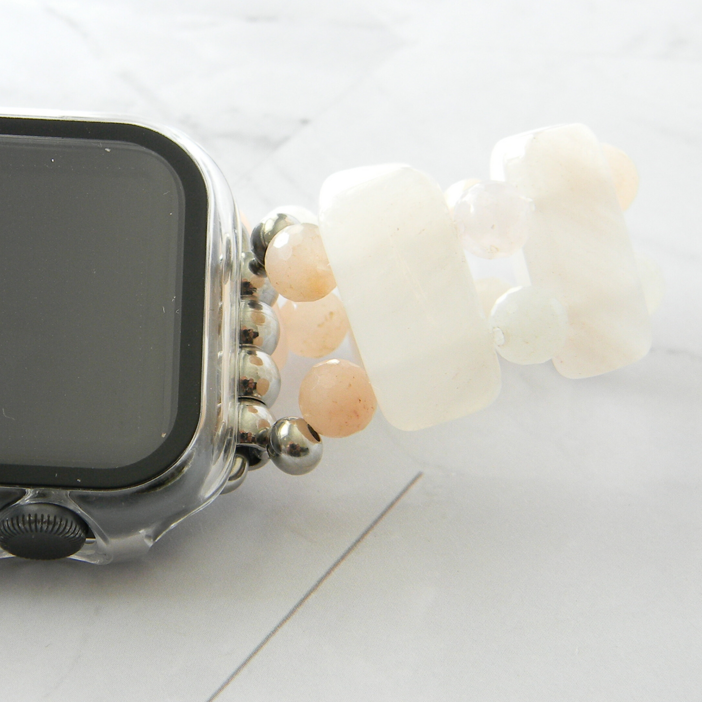 Pink Aventurine Smart Watch Band for Apple