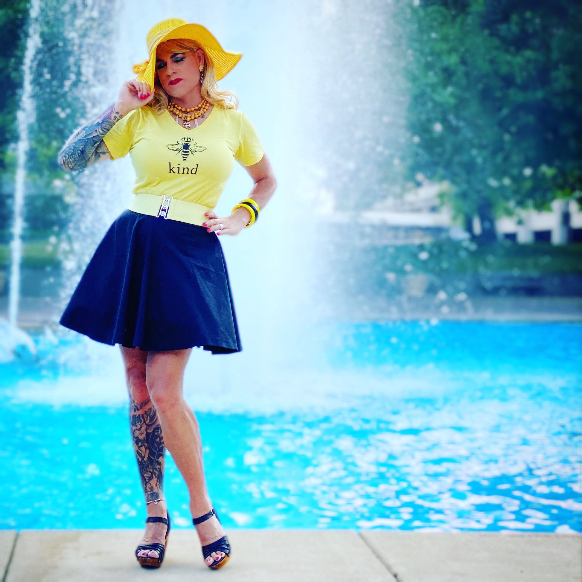 the Rockin' Tiki/with Ankle Strap - in Black Leather - Concordia Style Boutique