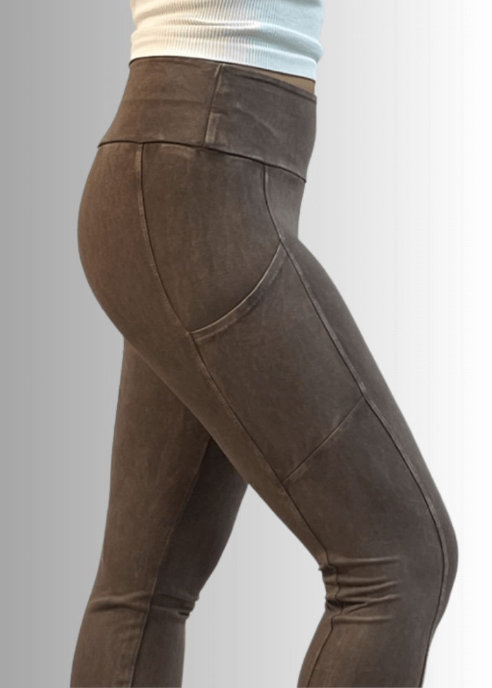 A Perfect Fit Cotton Bootcut Pocket Pants in Dark Denim - Concordia Style Boutique