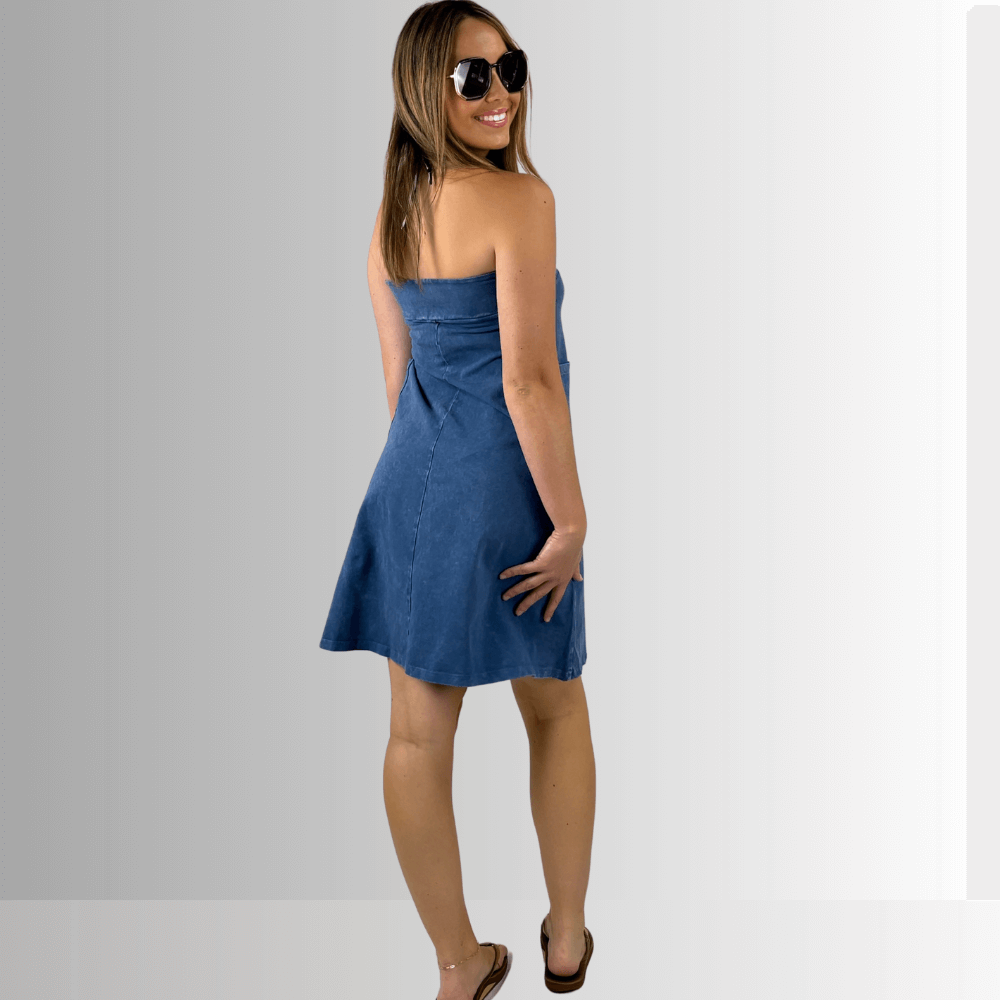 Alyssa Very Versatile Cotton Skirt Light Denim - Concordia Style Boutique