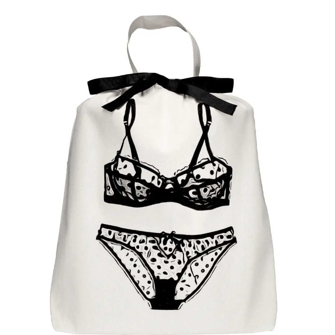 Polkadot Lingerie Travel Bag, Cream - Concordia Style Boutique