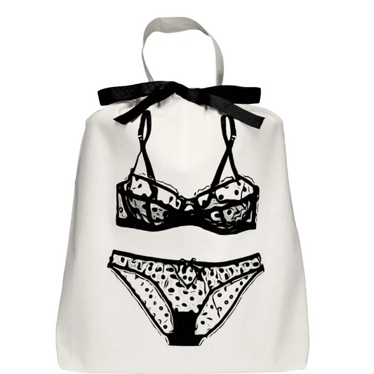 Polkadot Lingerie Travel Bag, Cream - Concordia Style Boutique
