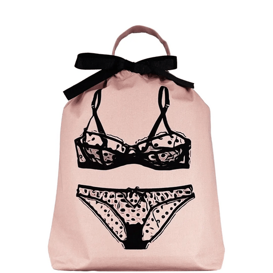 Polkadot Lingerie Travel Bag, Pink/Blush - Concordia Style Boutique
