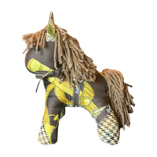 Eperon d'Or Vintage Silk Scarf Patchwork Pony