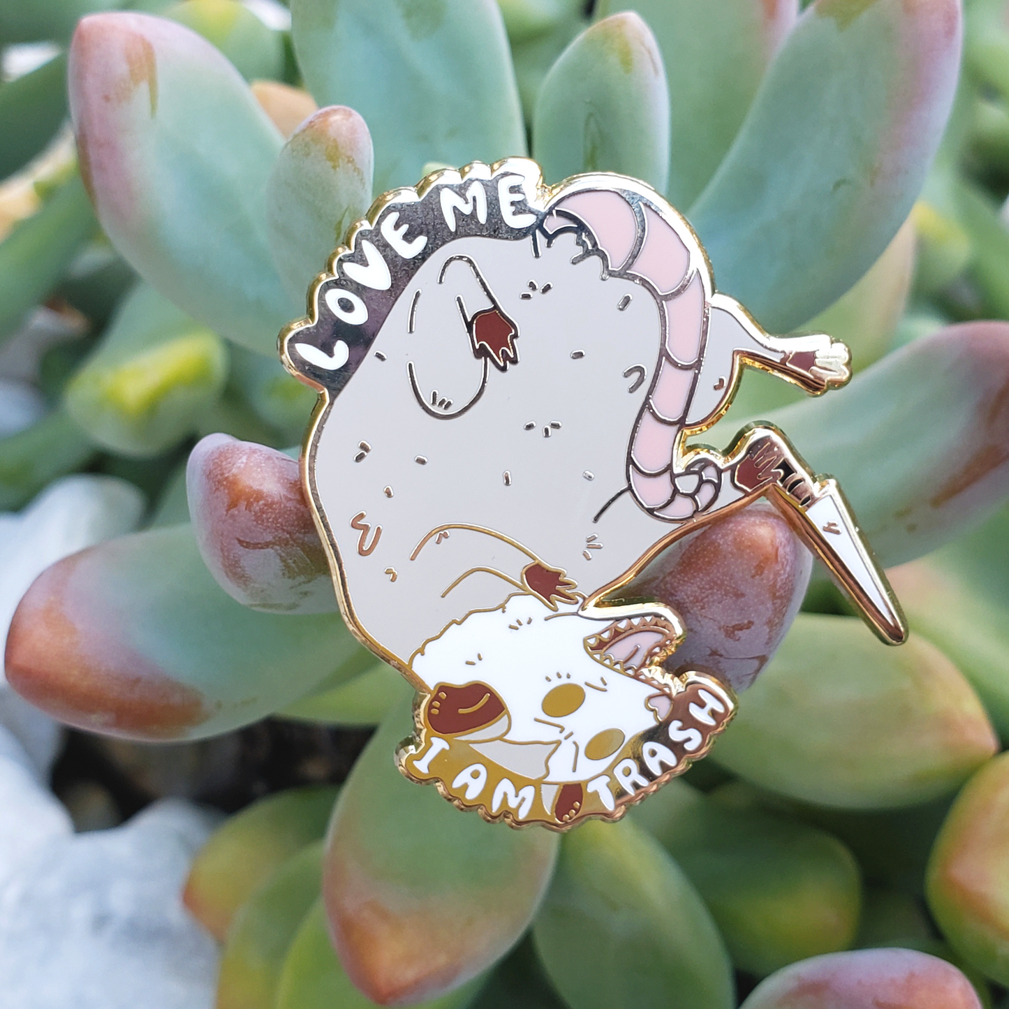 Opossum " Love Me I am Trash" Trash Critter - Hard Enamel Pin - Premium Enamel Pin from Sugar Lich - Just $12! Shop now at Concordia Style Boutique