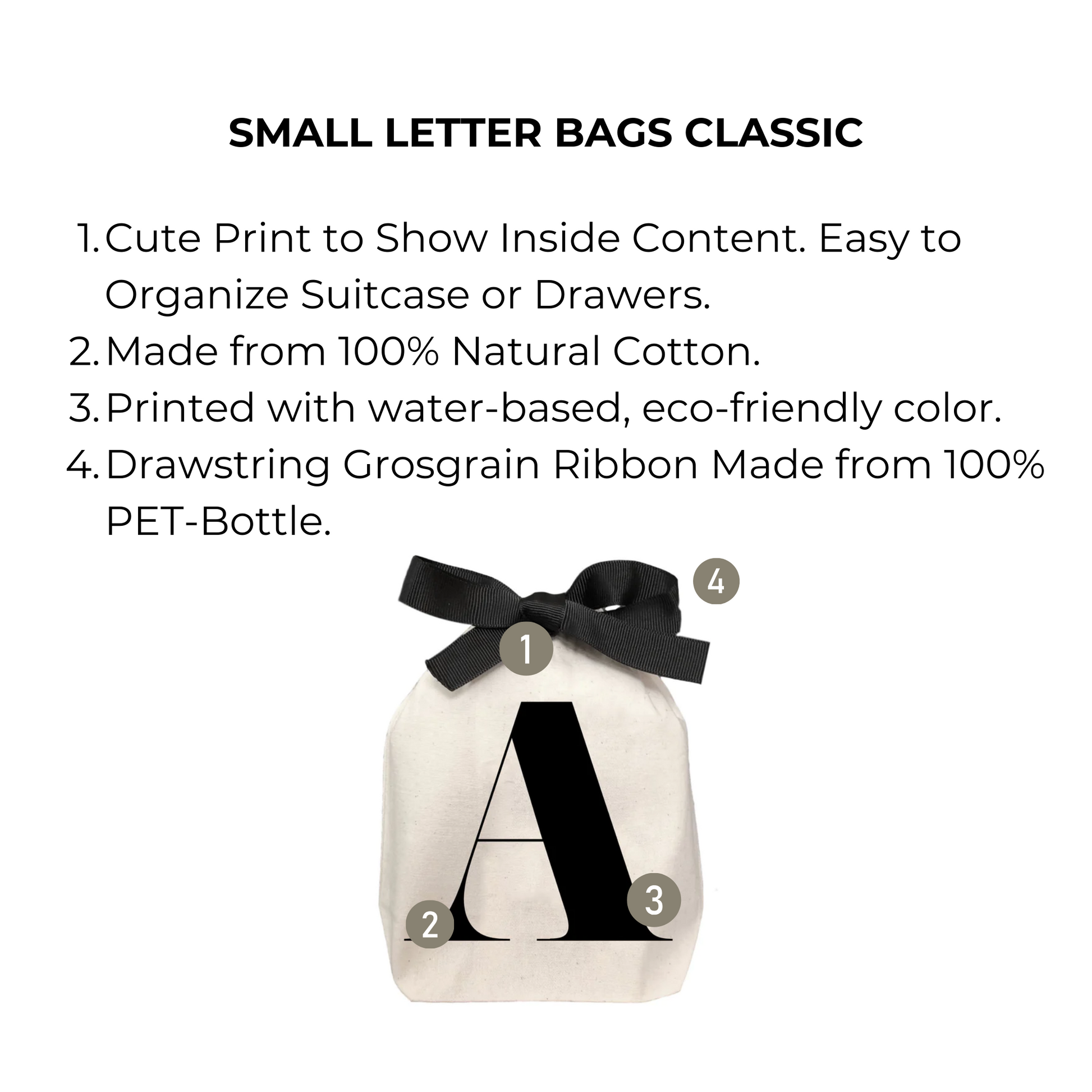Small Letter Bags Classic, Cream - Concordia Style Boutique