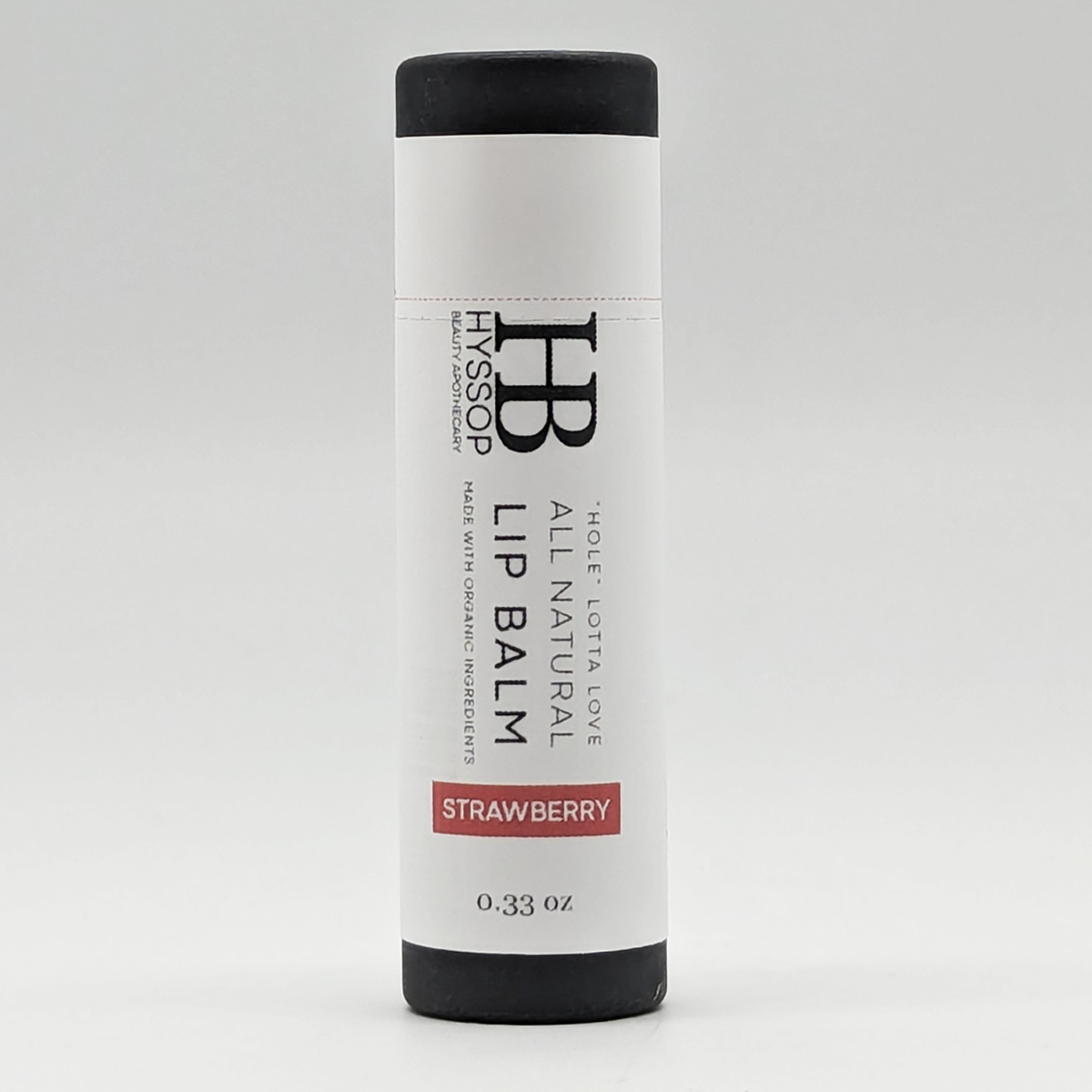 "Hole" Lotta Love Lip Balm - Strawberry - Premium Lip Balms from Hyssop Beauty Apothecary L.L.C. - Just $8! Shop now at Concordia Style Boutique