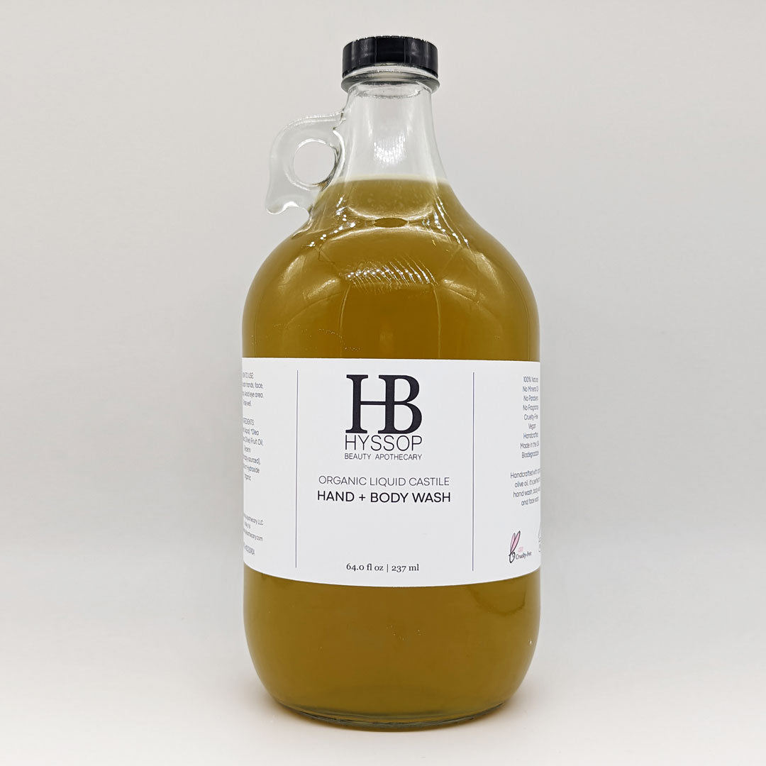 Organic Liquid Castile Hand + Body Wash - 1/2 Gallon (64oz) - Concordia Style Boutique