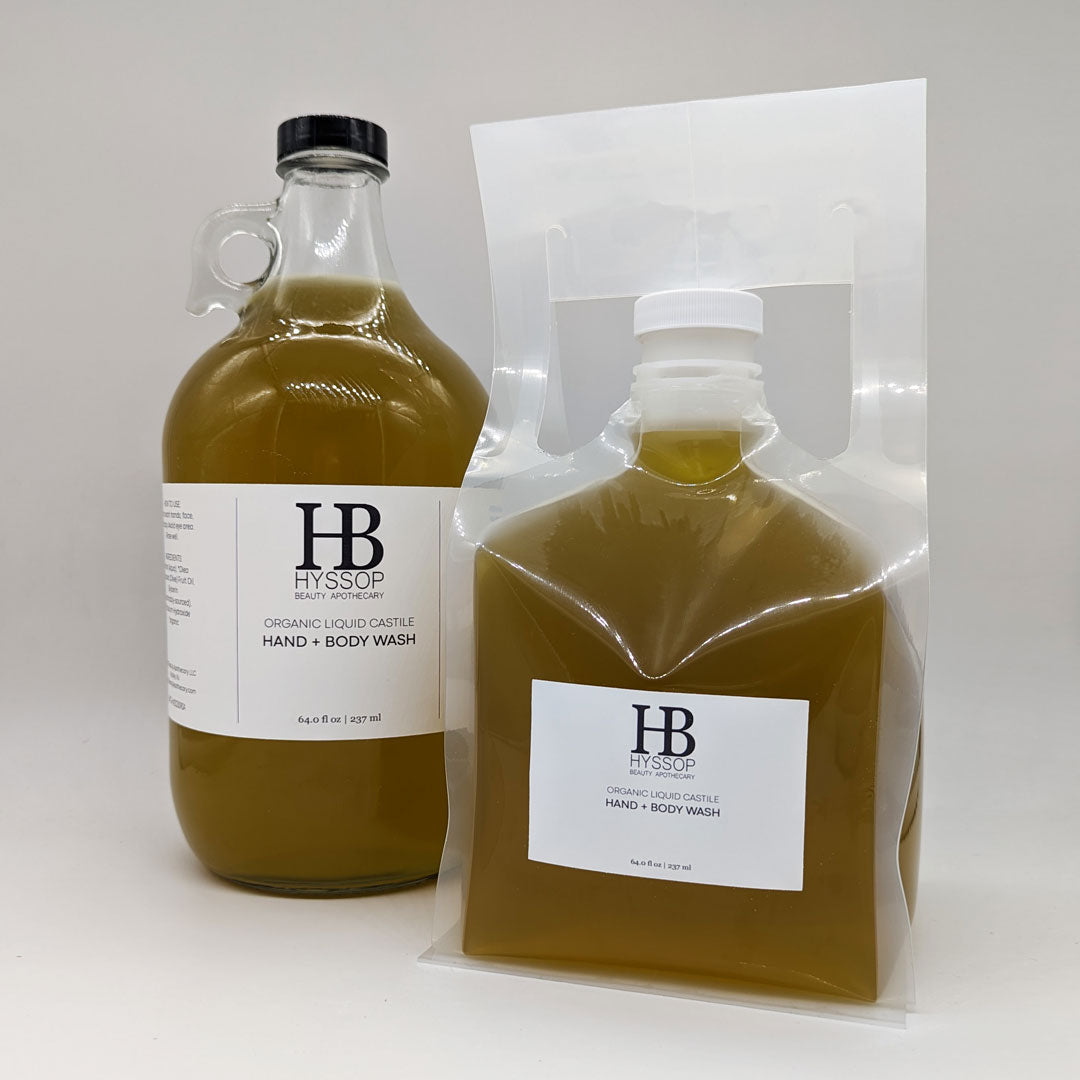 Organic Liquid Castile Hand + Body Wash - 1/2 Gallon (64oz) - Concordia Style Boutique