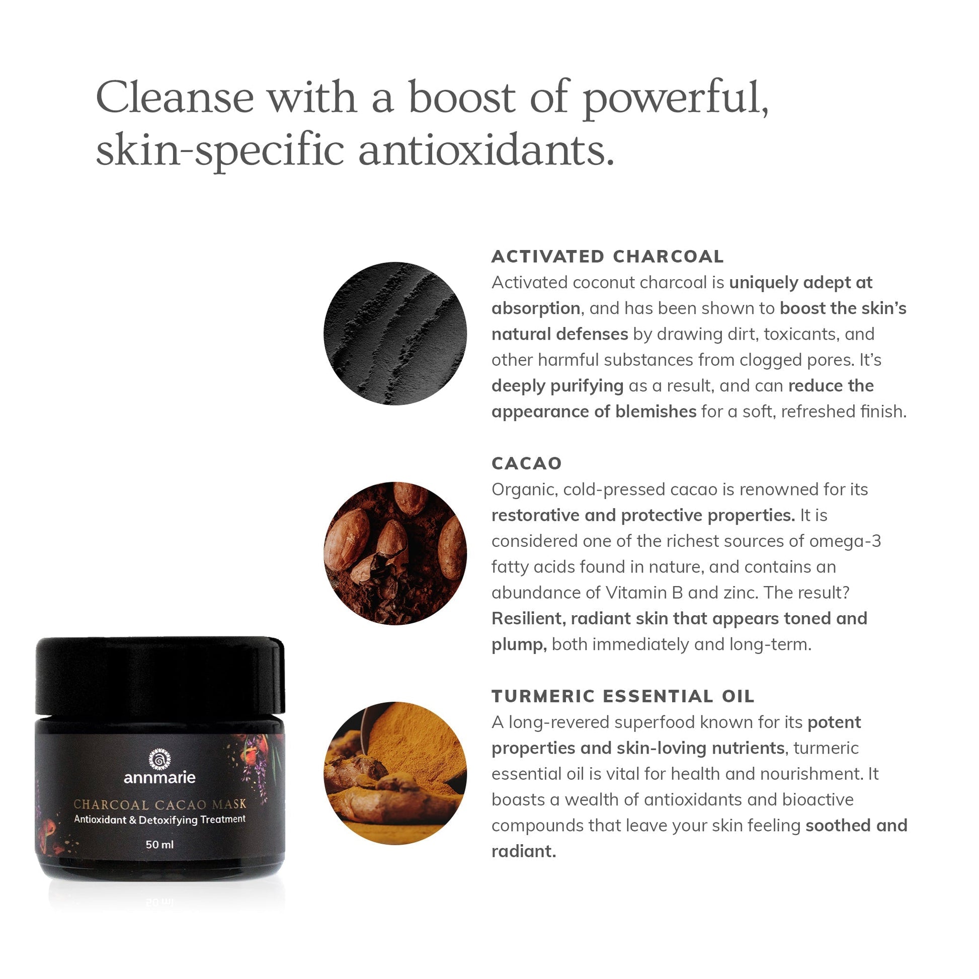Charcoal Cacao Mask (50ml)- Collective - Concordia Style Boutique