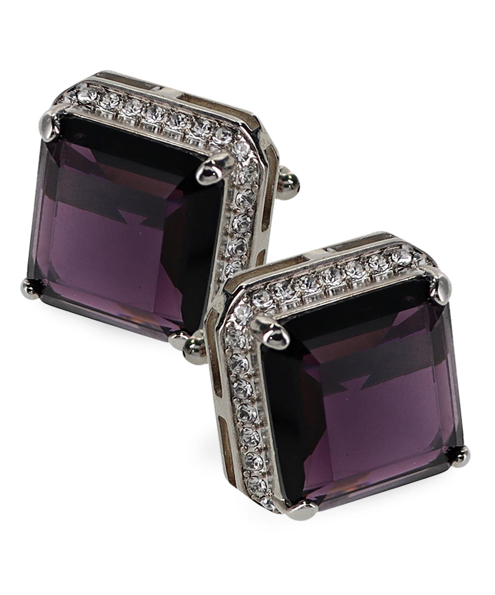 Vittorio Vico Large Big Square Crystal Colorstone Cufflinks: CL 70XX Series - Concordia Style Boutique