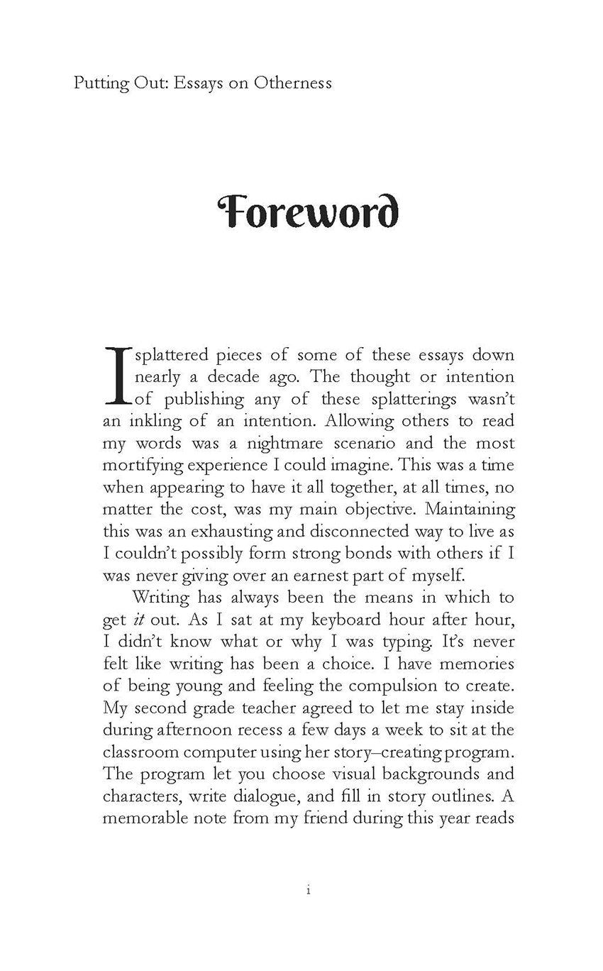 Putting Out: Essays on Otherness