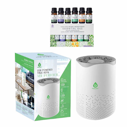 Pursonic Air Purifier with 6-Pack Premium Essential Oils Collection - Concordia Style Boutique
