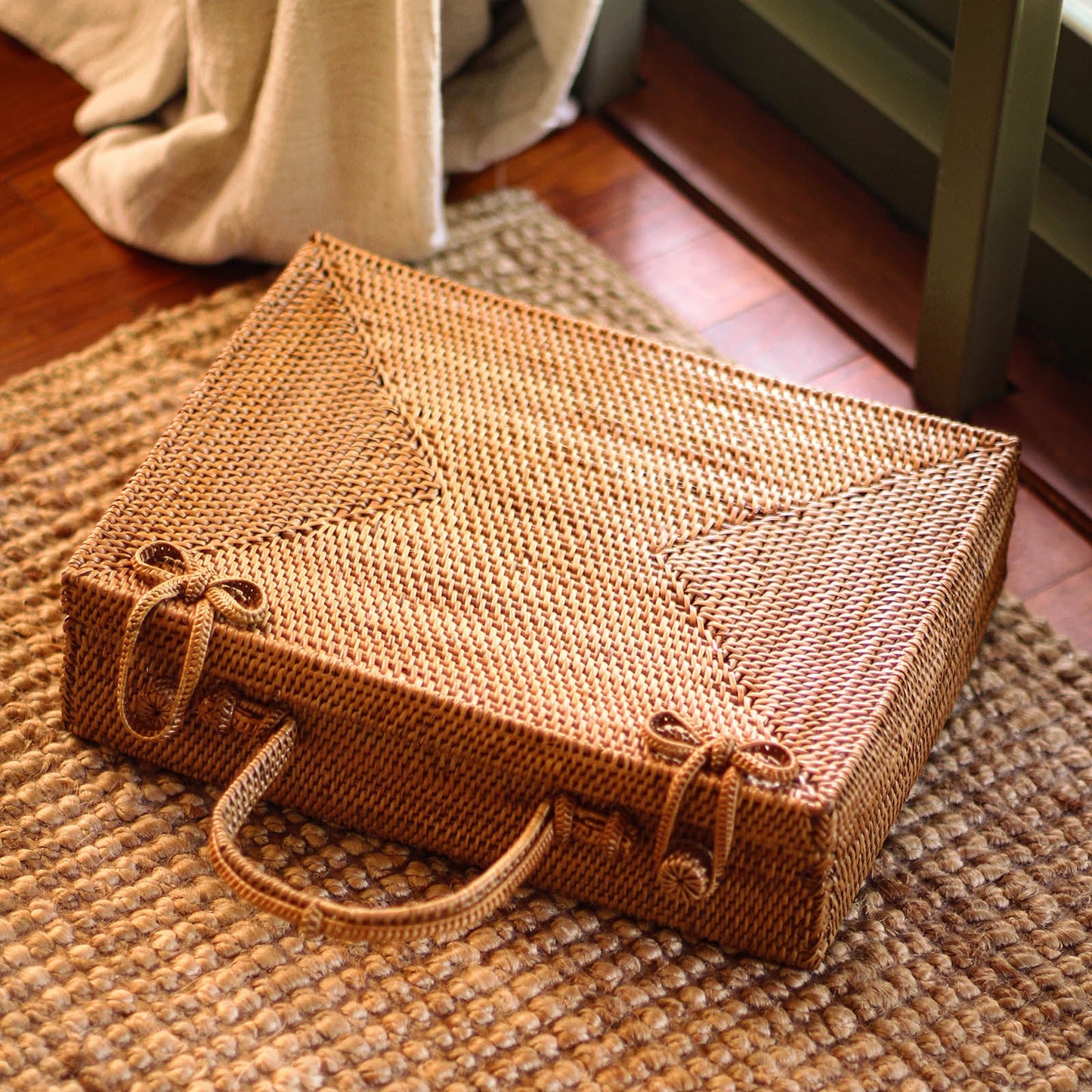 RAHAYU Atta Rattan Bag In Mocca Brown
