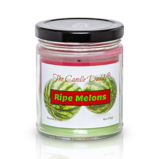 Ripe Melons -  Juicy Watermelon Scented 6 Oz Jar Candle - 40 Hour Burn Time