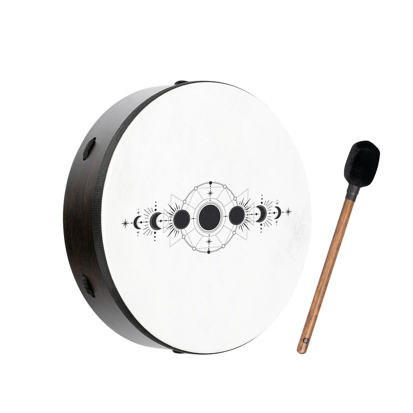 14" Ritual Drum, Moon Phases, True Feel Synthetic Head