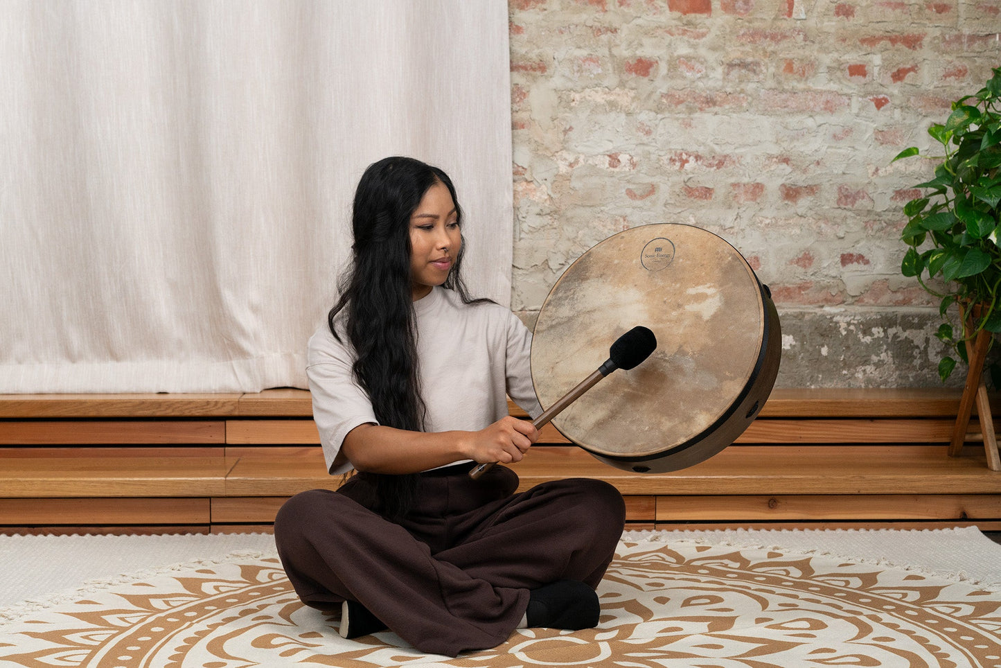 16" Ritual Drum, Goat Head