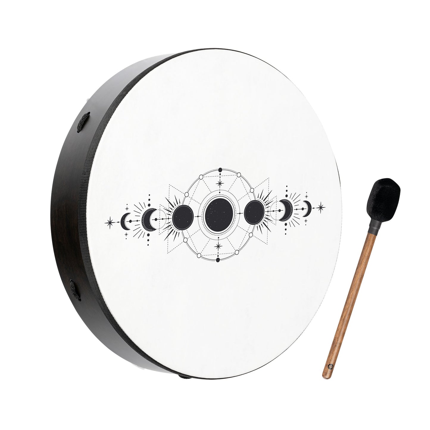 18" Ritual Drum, Moon Phases, True Feel Synthetic Head