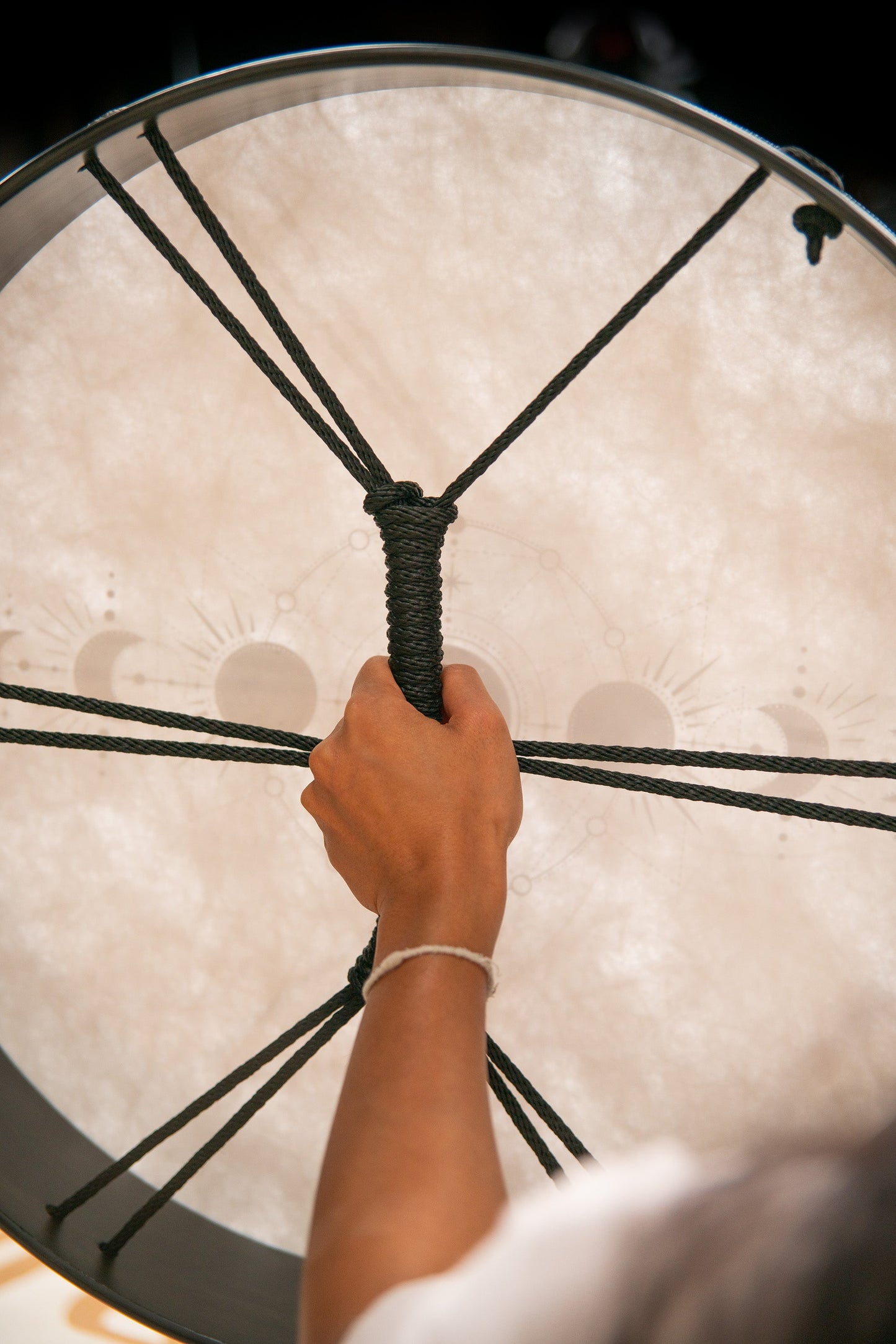 20" Ritual Drum, Moon Phases, True Feel Synthetic Head