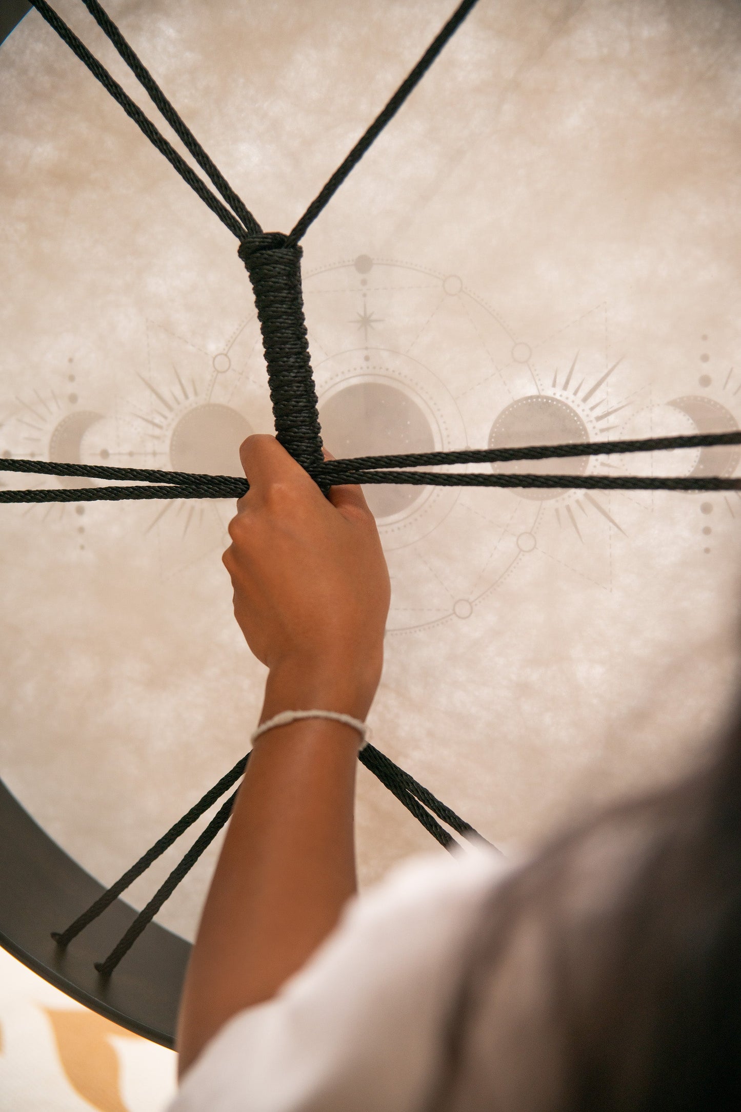 22" Ritual Drum, Moon Phases, True Feel Synthetic Head