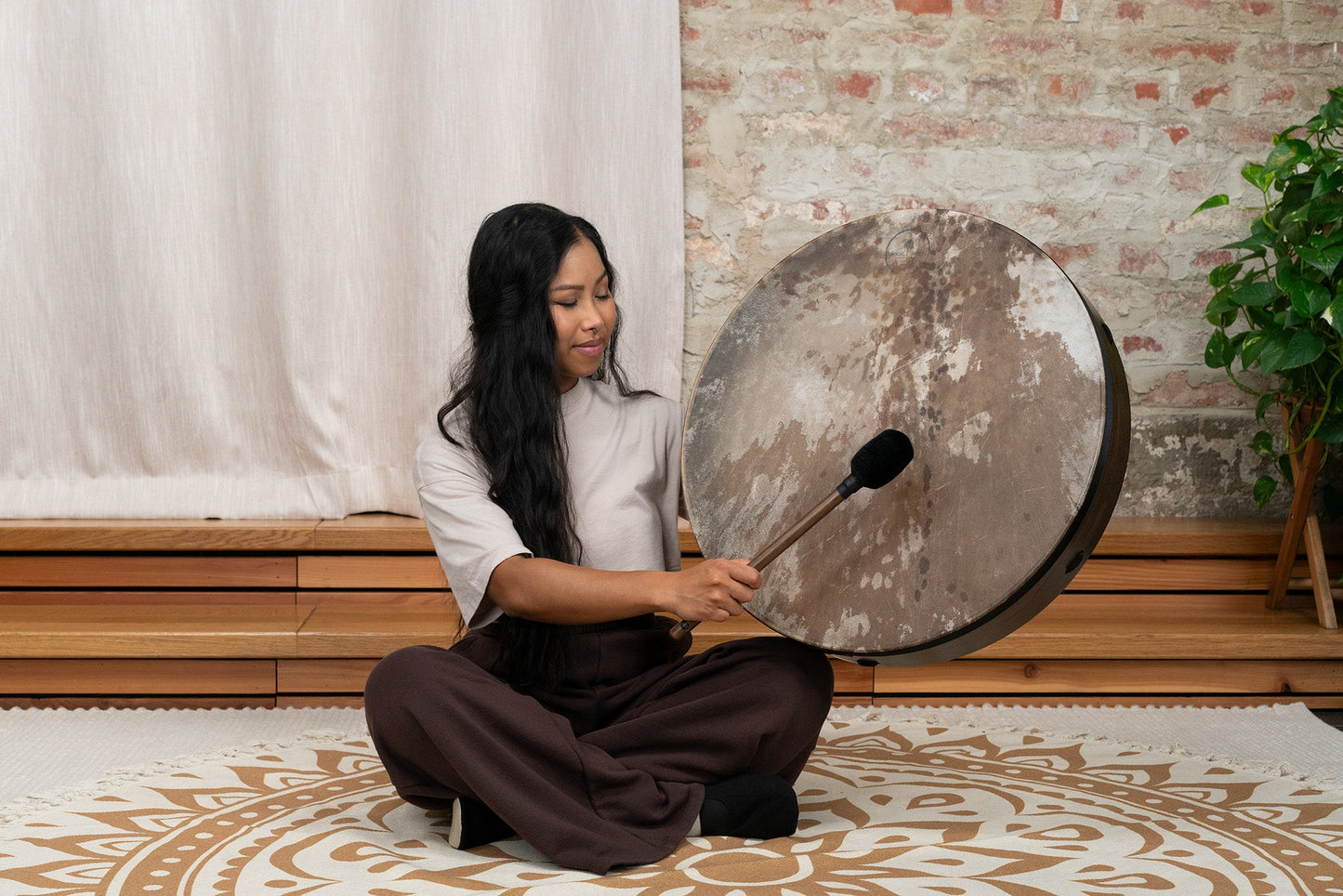 22" Ritual Drum, Goat Head