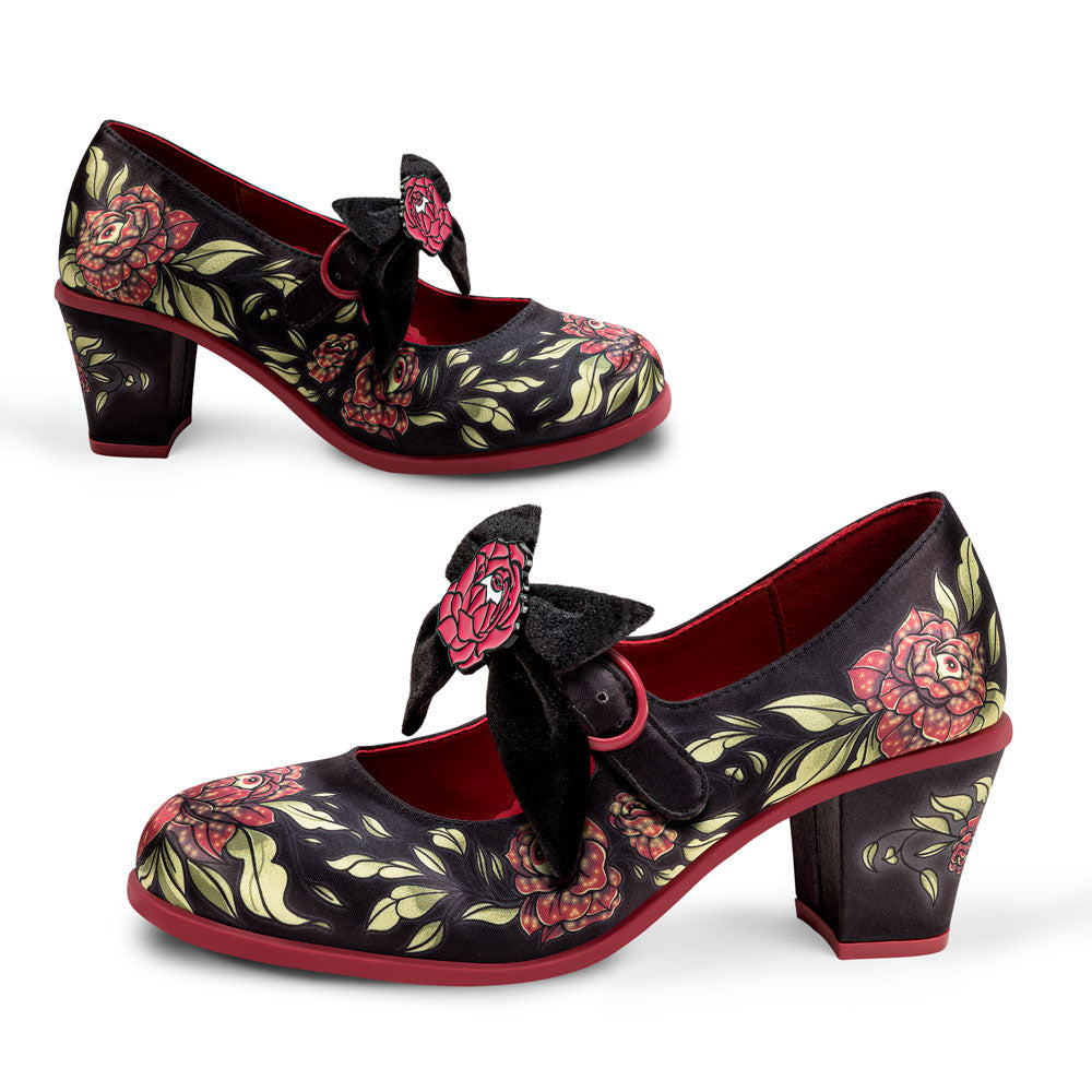 Chocolaticas® Mid Heels Rose Of Life Women's Mary Jane Pump - Concordia Style Boutique