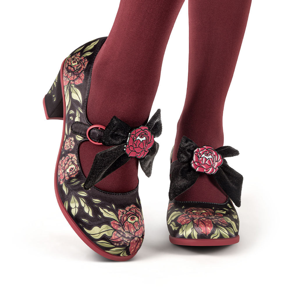 Chocolaticas® Mid Heels Rose Of Life Women's Mary Jane Pump - Concordia Style Boutique