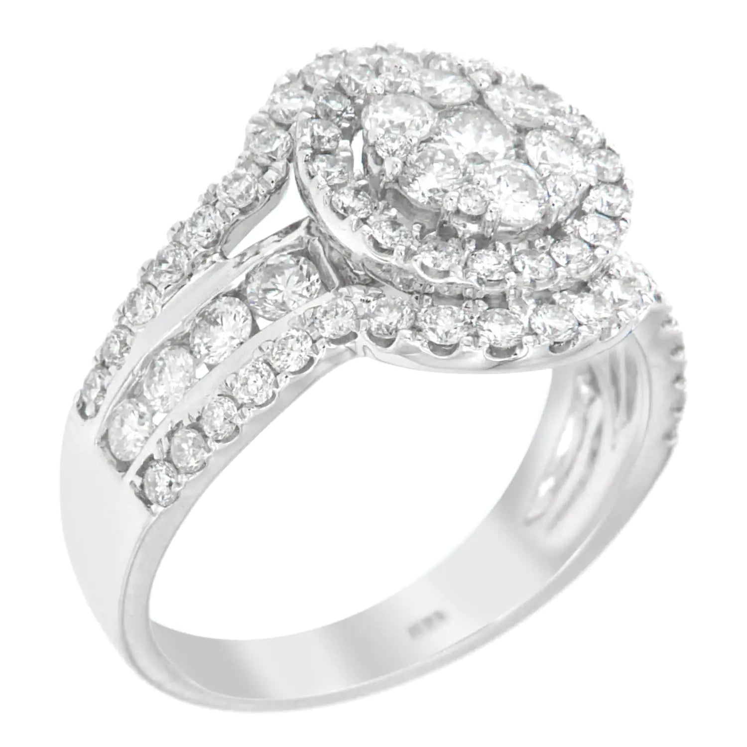 *SOLD OUT* 14k White Gold 2ct TDW Diamond Engagement Ring (H-I,SI2-I1) - Concordia Style Boutique