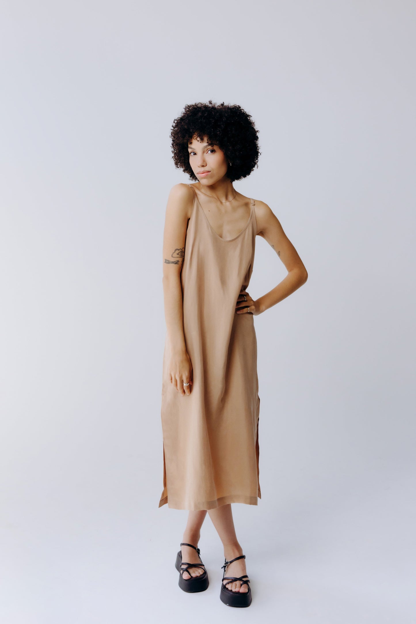 Washable Silk Midi Dress