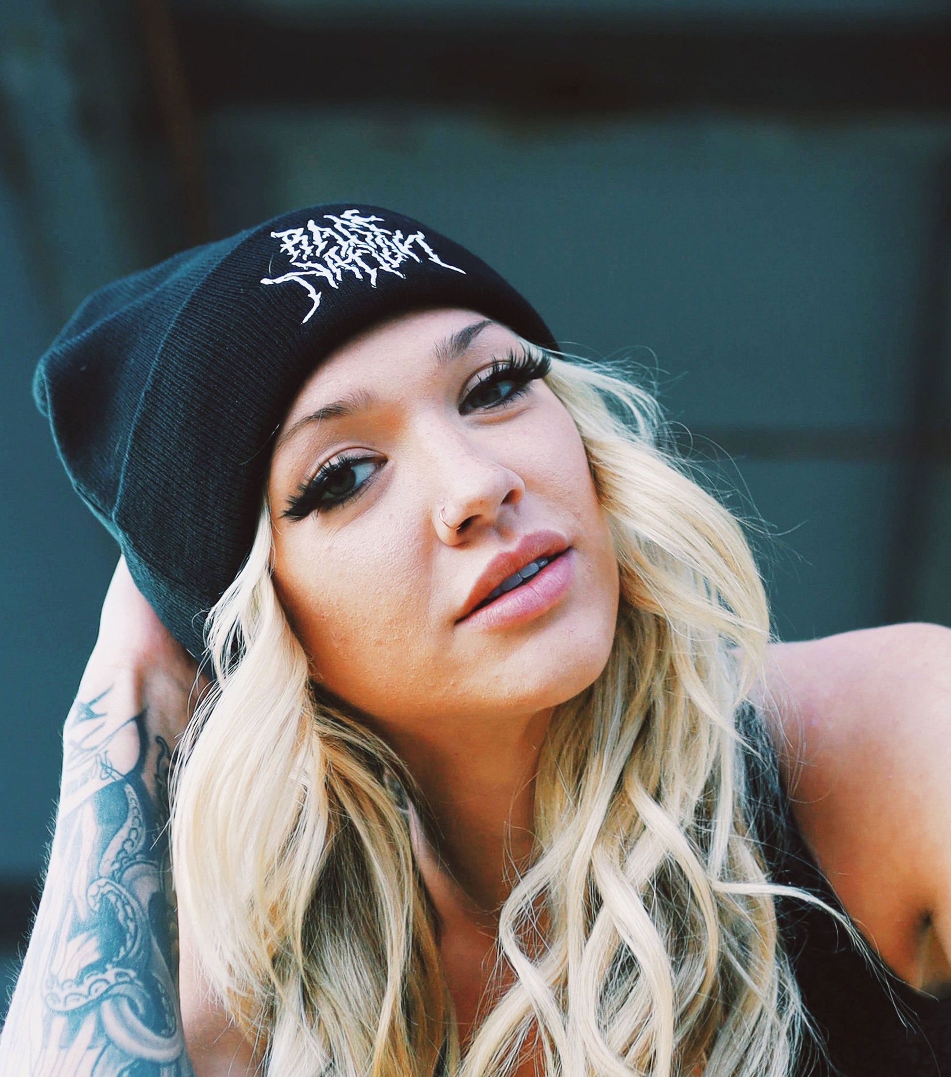 END THE HATE V1 • Metal Logo Knit Beanie - Concordia Style Boutique